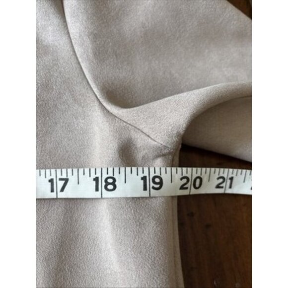Ann Taylor Beige Suade Shirt Size Medium - Picture 6 of 8